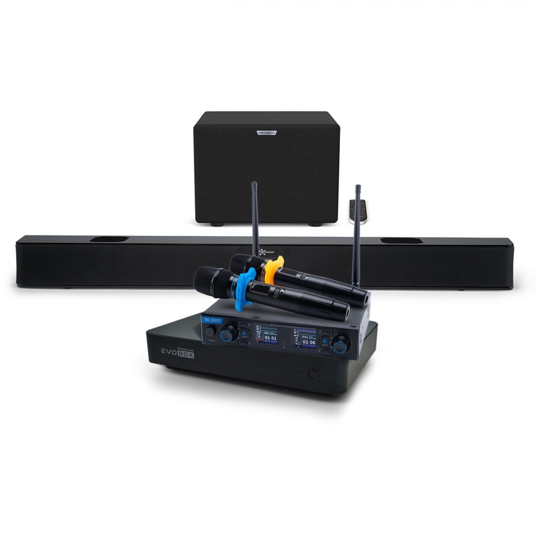Hi-End караоке-система EVOBOX Premium + EvoSoundBar (саундбар с караоке) в Домодедово