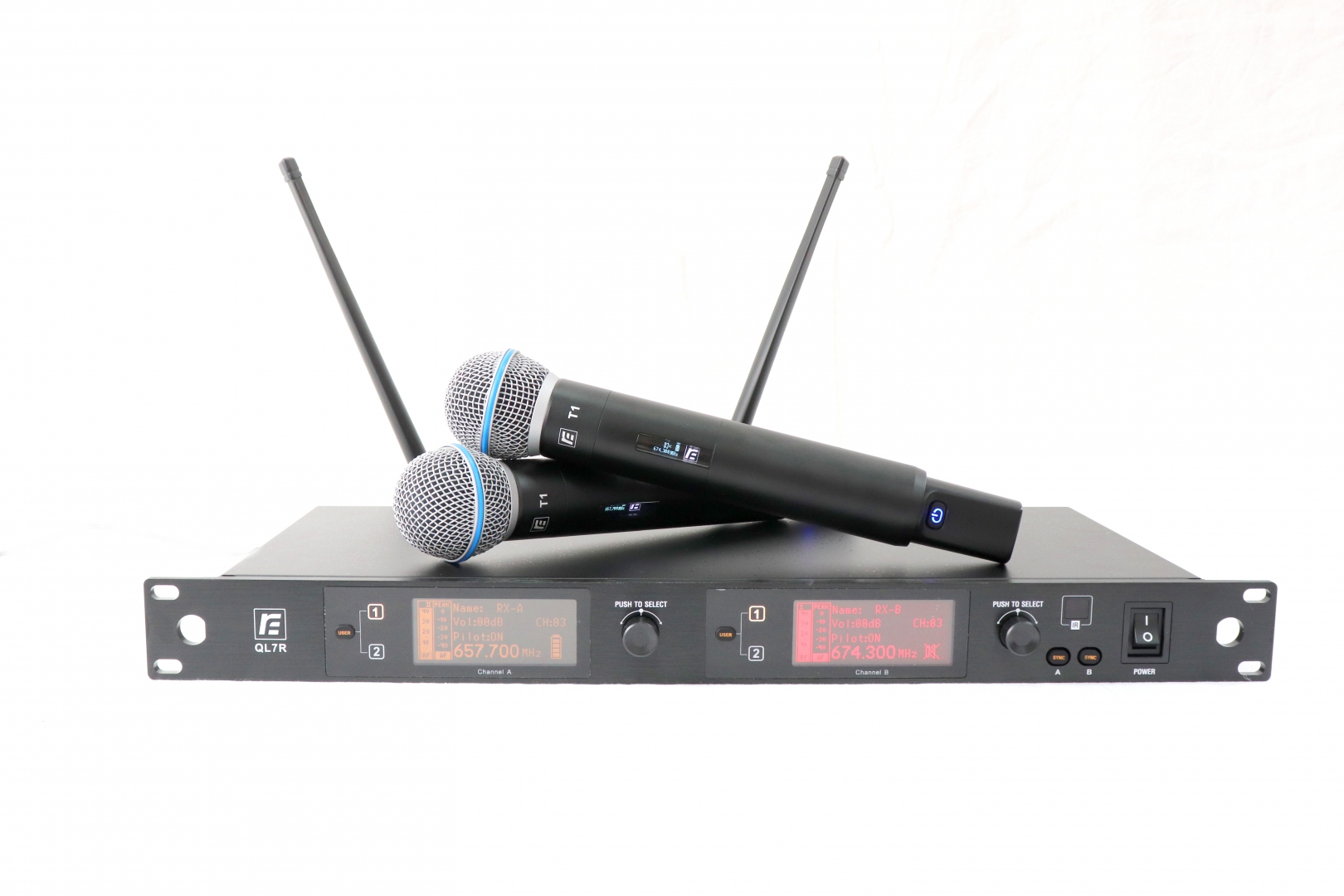 RFIntell QL7R/T1-A 651,800-683,400 МГц 2-канальная радиосистема с 2-мя ручными микрофонами в Домодедово
