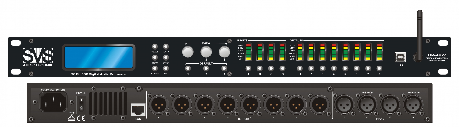 SVS Audiotechnik DP-48W Цифровой процессор: 4 входа 8 выходов в Домодедово