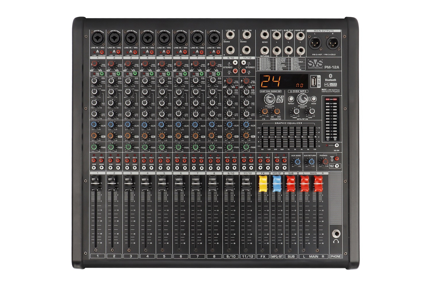 SVS Audiotechnik mixers PM-12A Активный аналоговый микшерный пульт, 12-канальный в Домодедово